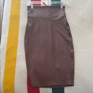 SPANX Brown Midi Pencil Skirt for Work